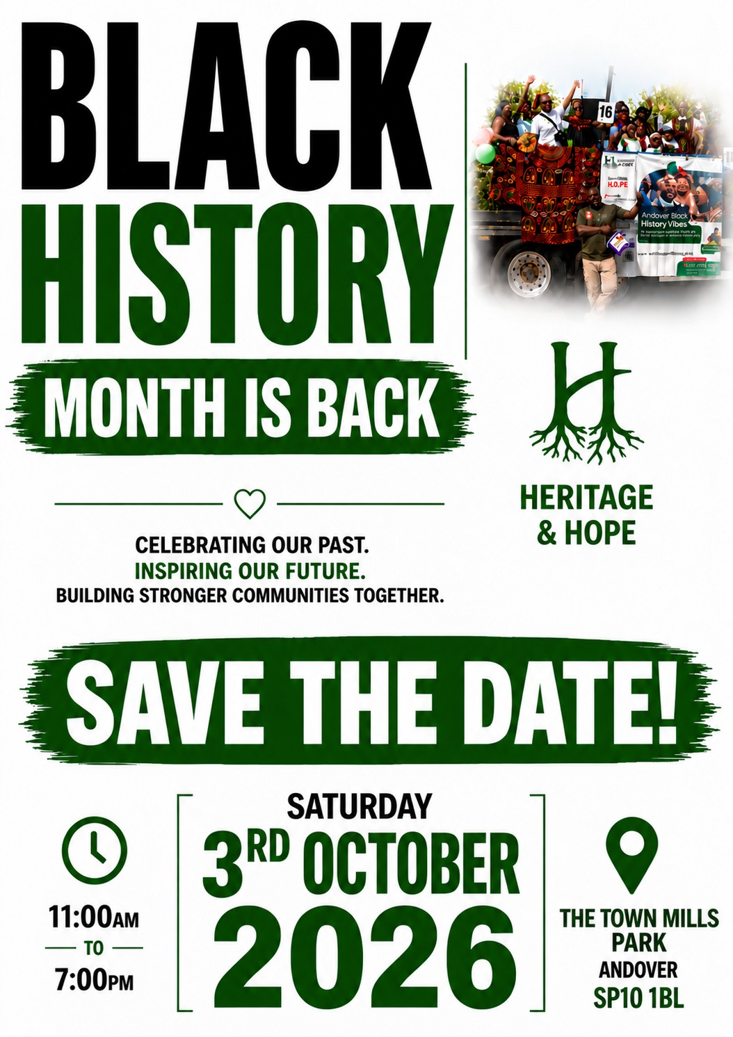 Andover Black History Month 2026 Save the Date flyer